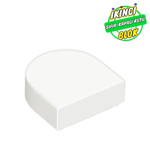 LEGO® Tile Round 1 x 1 Half Circle Beyaz Sıfır