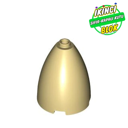 LEGO® Cone 3 x 3 x 3 (Elliptic Paraboloid) with Internal Axle Hole Bej Sıfır