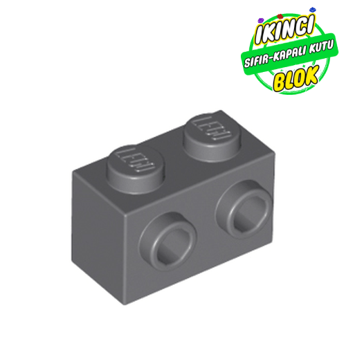 LEGO® 1 x 2 Tek Yön Studlı Modifiye Tuğla Koyu Mavimsi Gri Sıfır