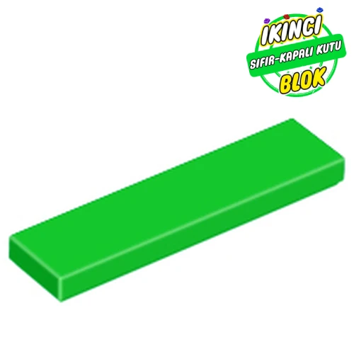 LEGO® Tile 1 x 4 with Groove Parlak Yeşil Sıfır