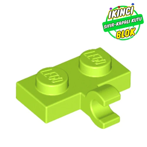LEGO® Plate Special 1 x 2 with Clip Horizontal on Side Limon Yeşili Sıfır