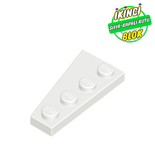 LEGO® 4 x 2 Sağ Köşe Plaka Beyaz Sıfır