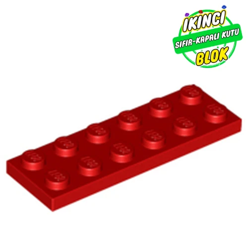 LEGO® Plate 2 x 6 Kırmızı Sıfır