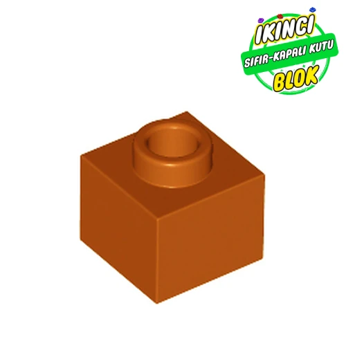LEGO® Plate 1 x 1 x 2/3 with Open Stud Koyu Turuncu Sıfır
