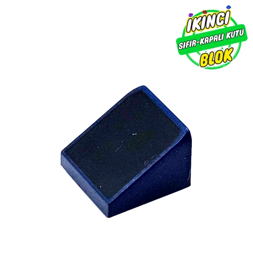 LEGO® Slope 30° 1 x 1 x 2/3 with Black Surface print Koyu Mavi Sıfır