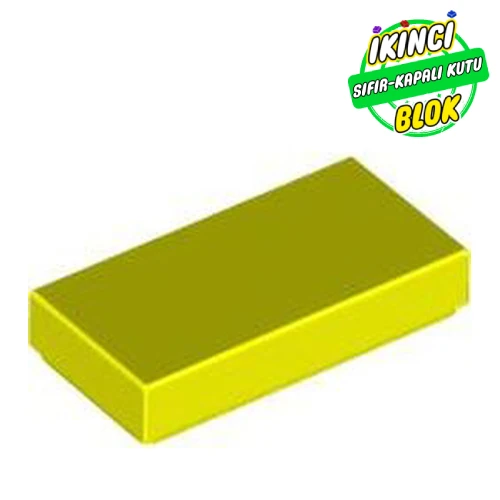 LEGO® Tile 1 x 2 with Groove Canlı Sarı Sıfır