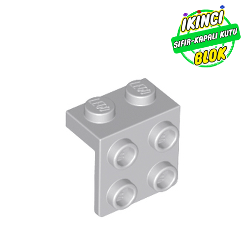LEGO® 1 x 2 ve 2 x 2 Braket Açık Mavimsi Gri Sıfır
