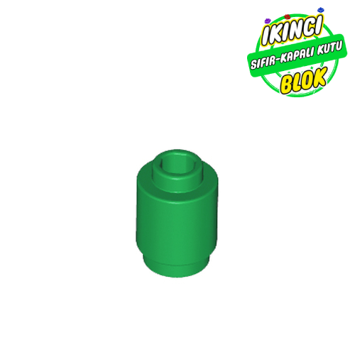 LEGO® 1 x 1 Kavisli Tuğla Yeşil Sıfır