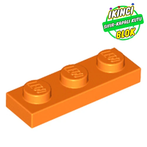 LEGO® Plate 1 x 3 Turuncu Sıfır