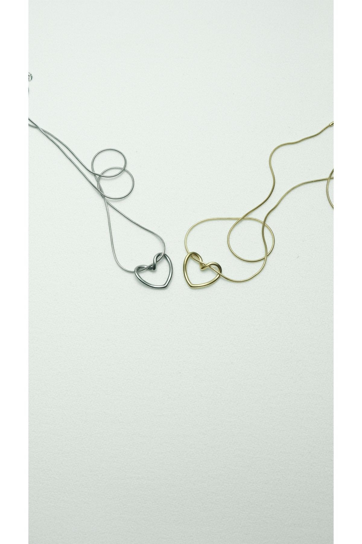 Çelik Pinterest Minimal Kalp Gold Kolye