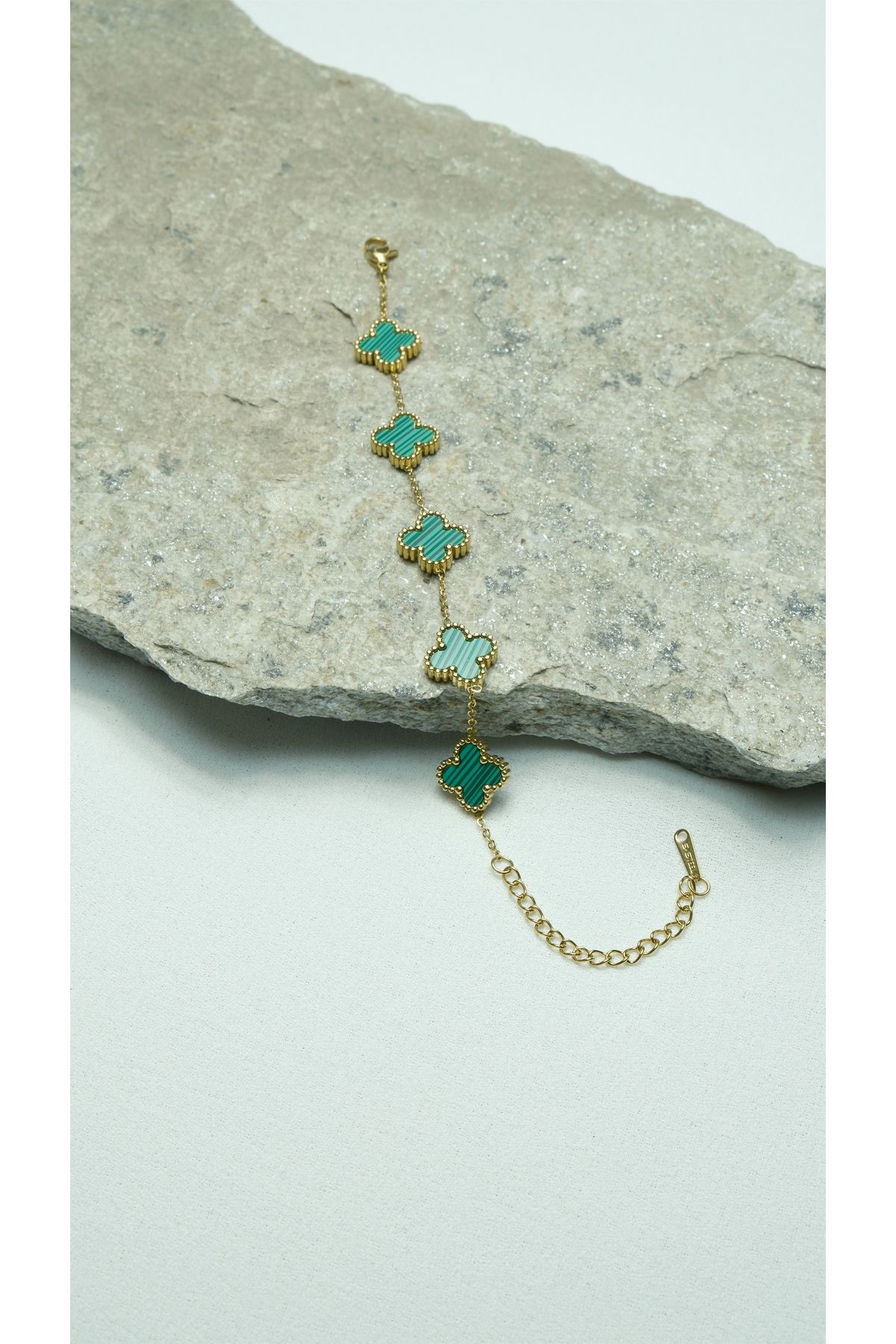 ÇELİK VAN CLEEF YEŞİL BİLEKLİK