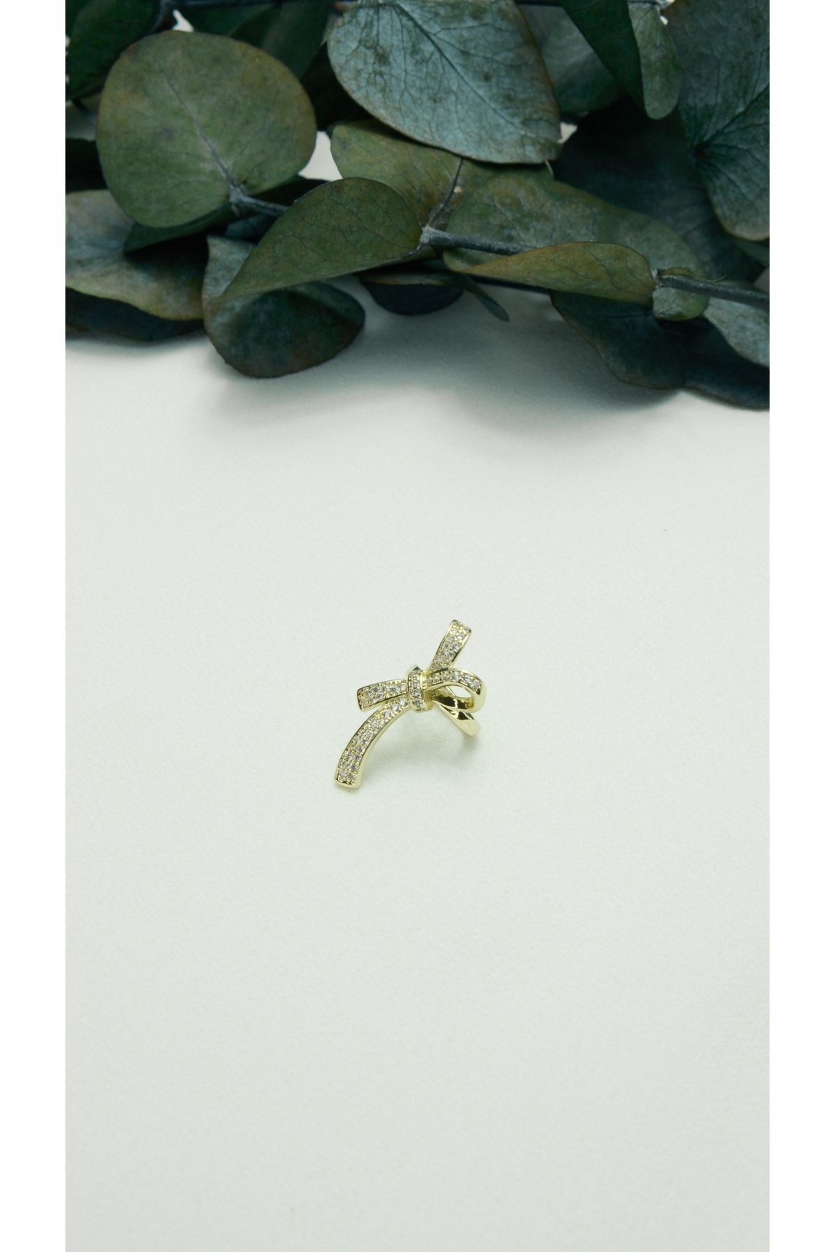ALTIN KAPLAMA FİYONK ZİRKON EARCUFF GOLD