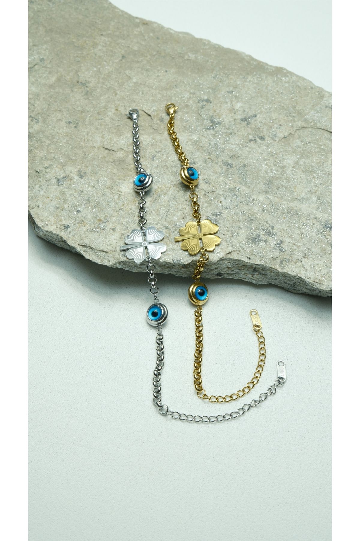 ÇELİK NAZAR BONCUKLU YONCA GOLD BİLEKLİK