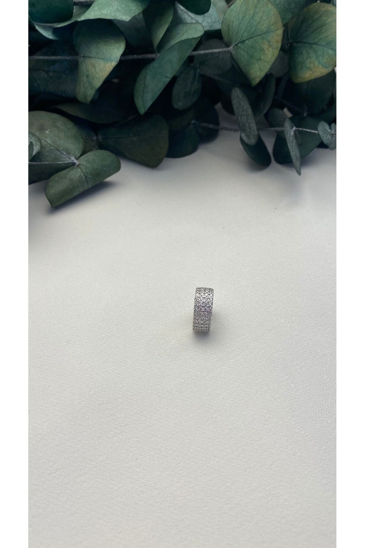 ALTIN KAPLAMA ZİRKON TAŞLI KÜT EARCUFF SİLVER