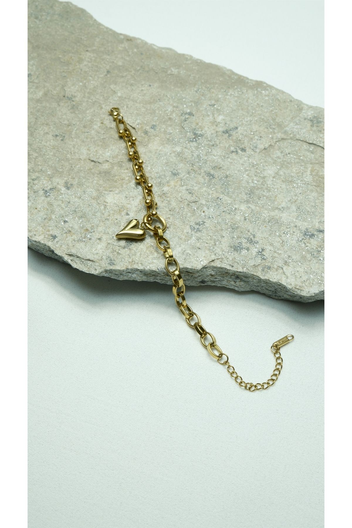 ÇELİK TFFNY X KALPLİ GOLD BİLEKLİK