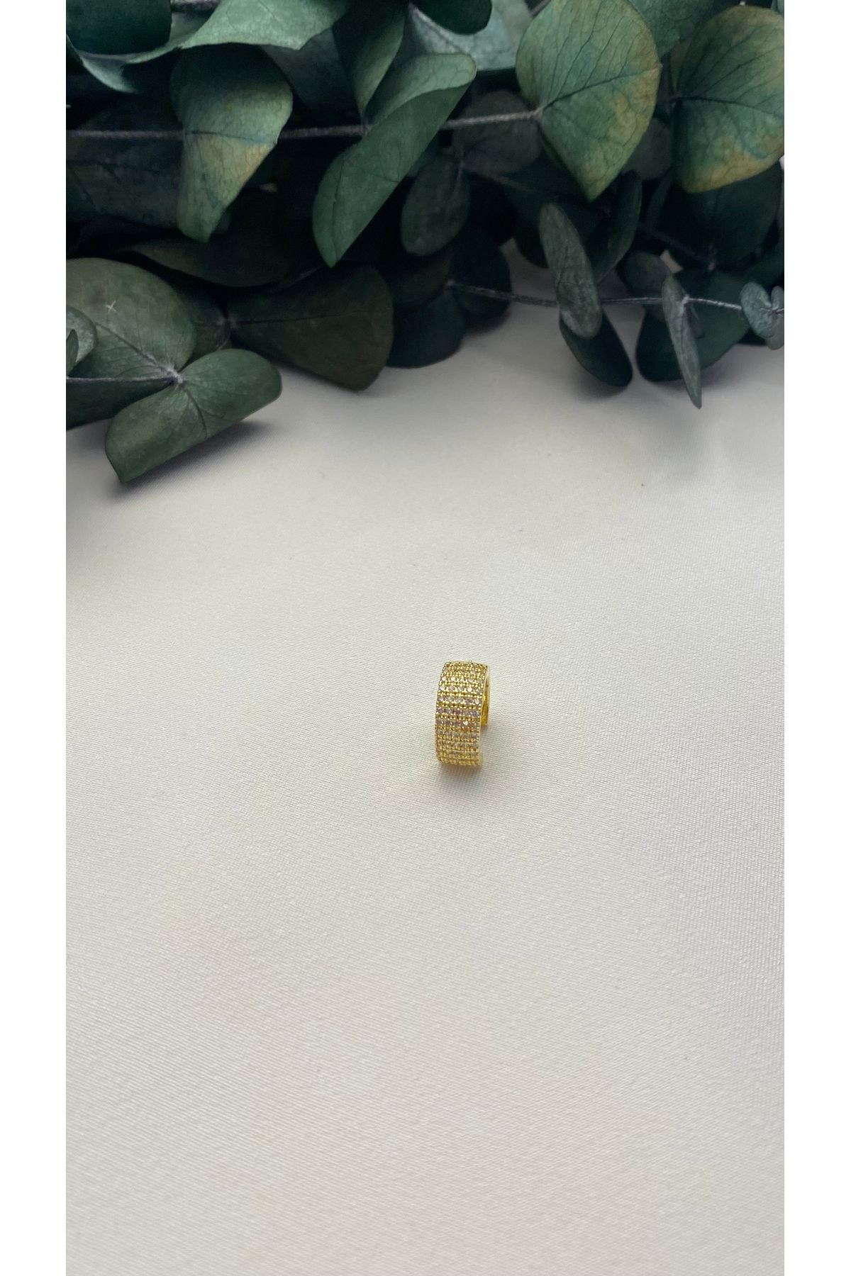 ALTIN KAPLAMA ZİRKON TAŞLI KÜT EARCUFF GOLD