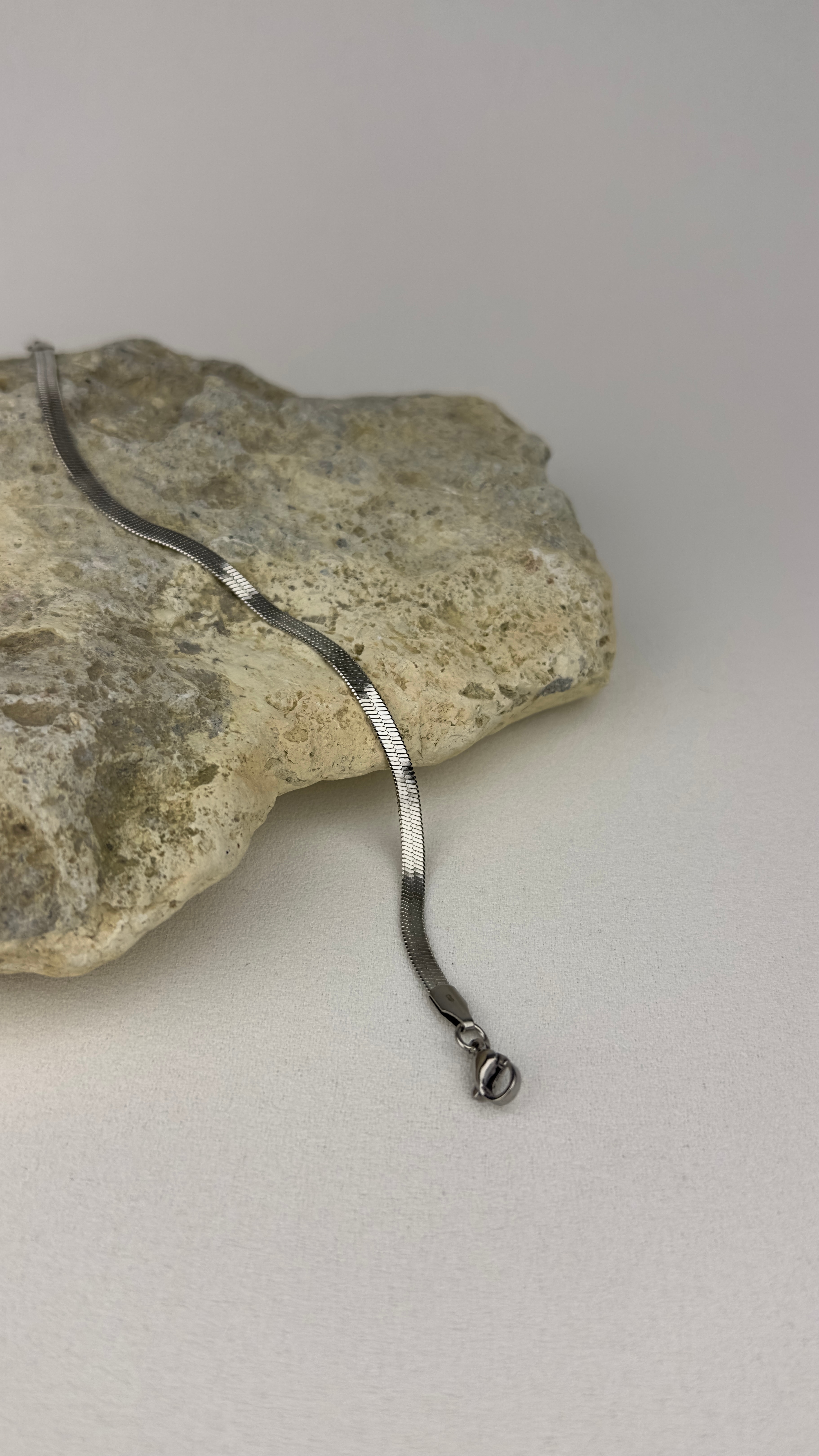 Çelik İtalyan Zincir Unisex Bileklik Silver 