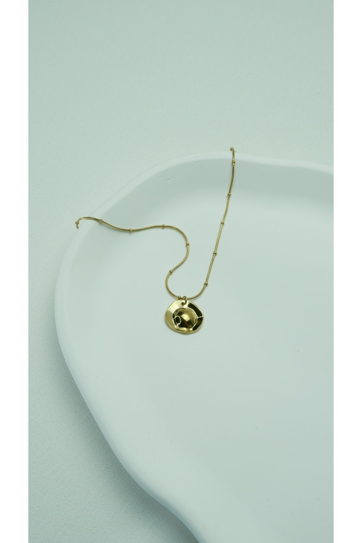 Çelik Pinterest Vintage Gold Kolye
