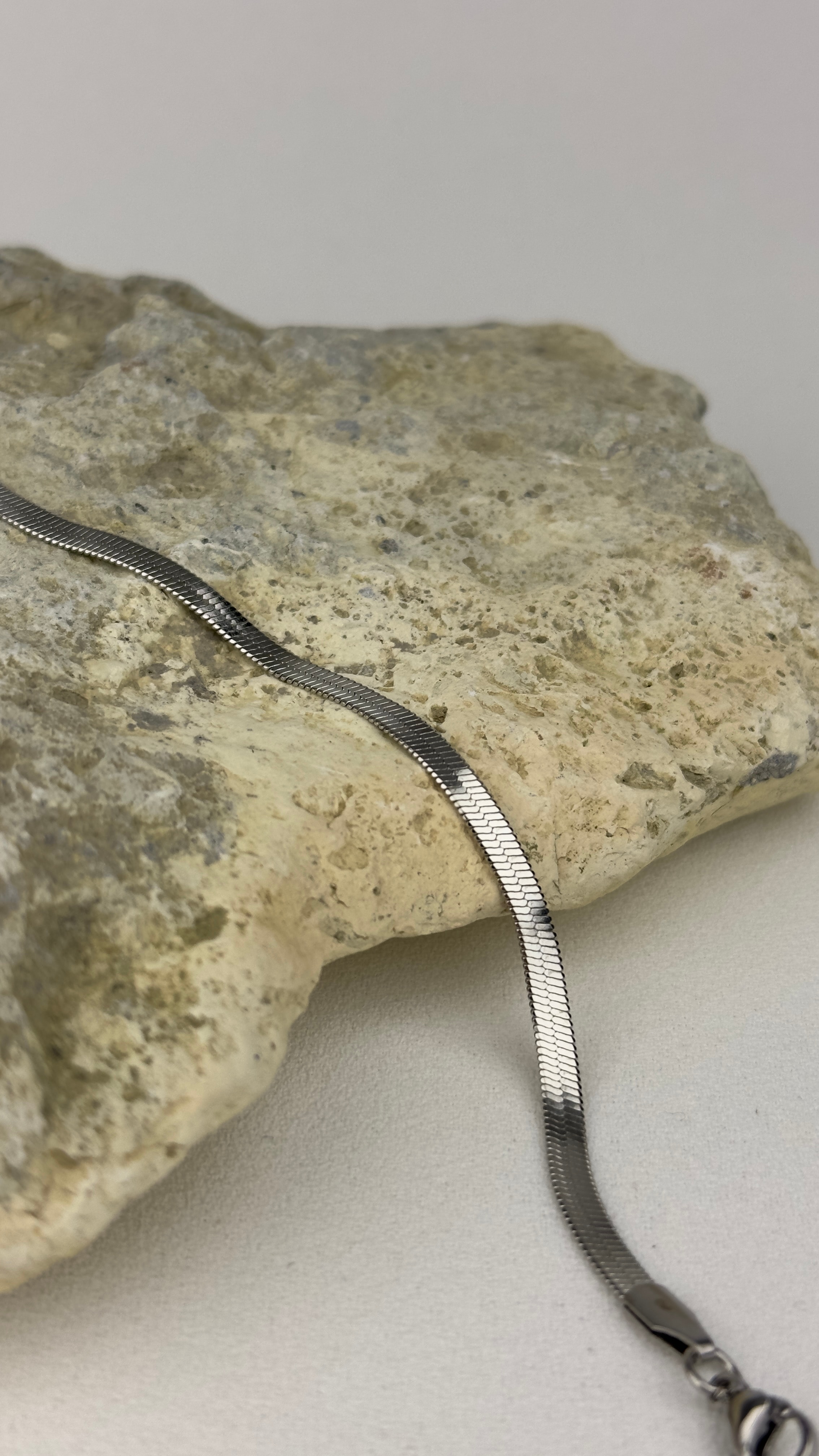 Çelik İtalyan Zincir Unisex Bileklik Silver 