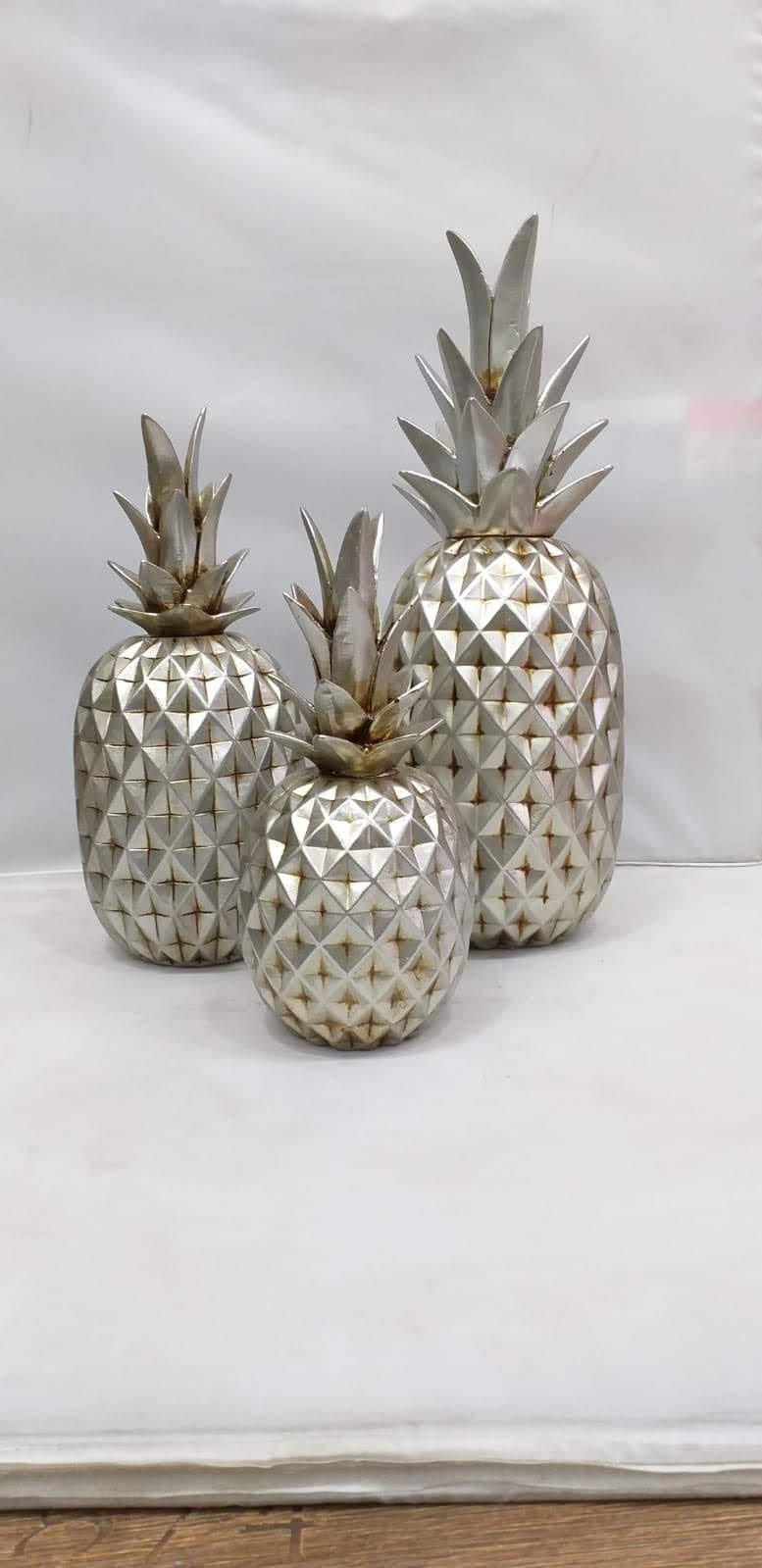 3'lü Ananas Takımı Gümüş