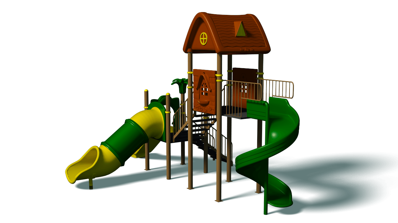 ÇOCUK OYUN PARKI - EV SERİSİ ÇİFT KULE OYUN GRUBU