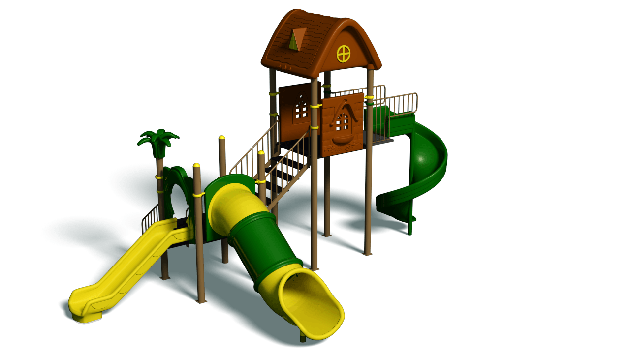 ÇOCUK OYUN PARKI - EV SERİSİ ÇİFT KULE OYUN GRUBU