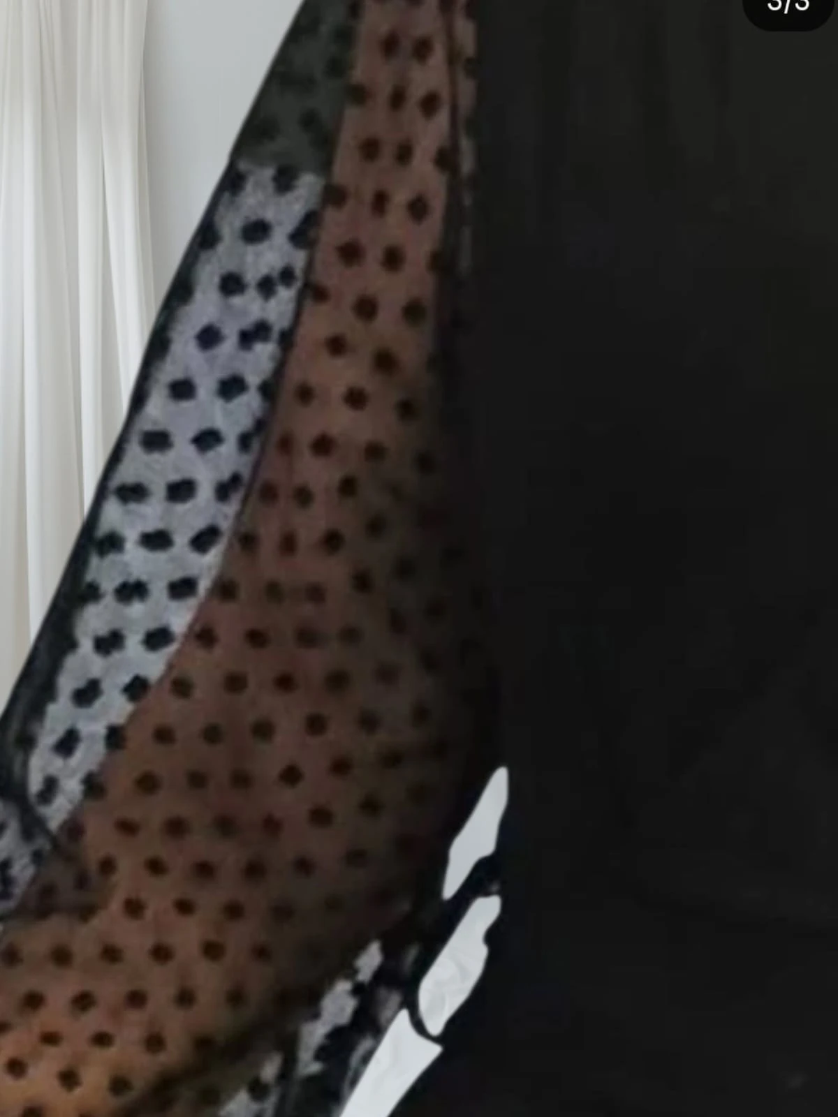 Siyah Penye Kumaş Kolu Tül Elbise