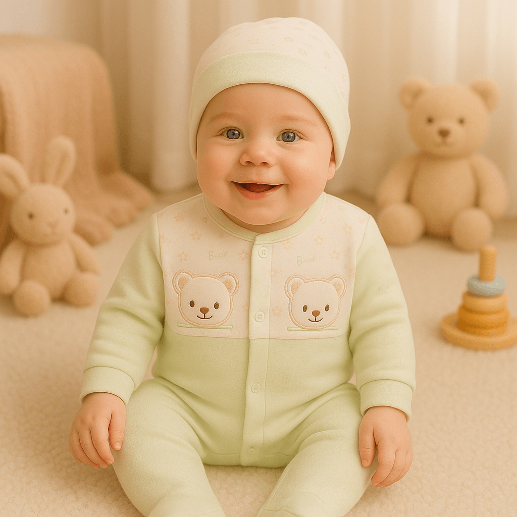 Yarım Patili Erkek Bebek Tulumu