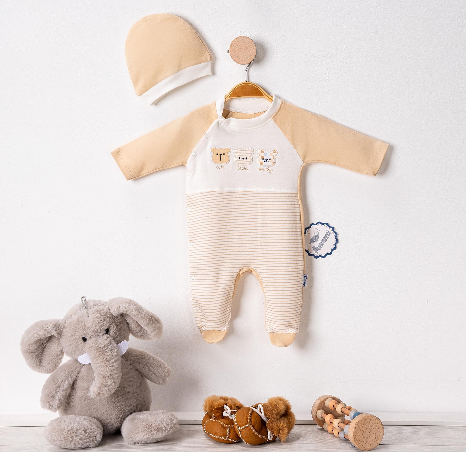 Bears Family Erkek Bebek Tulumu