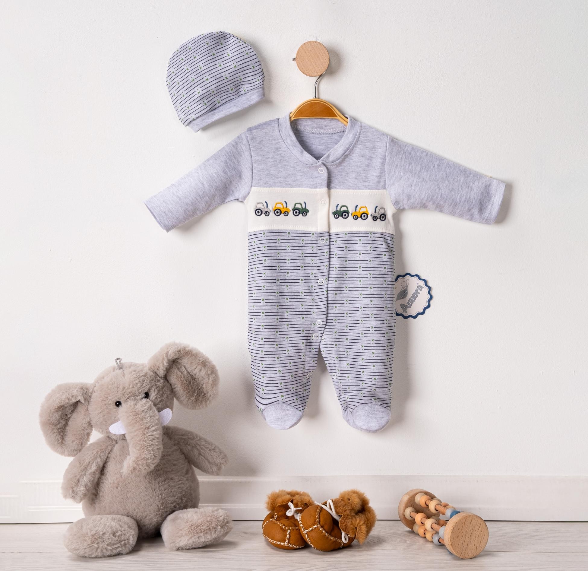 Minik Arabalar Erkek Bebek Tulumu