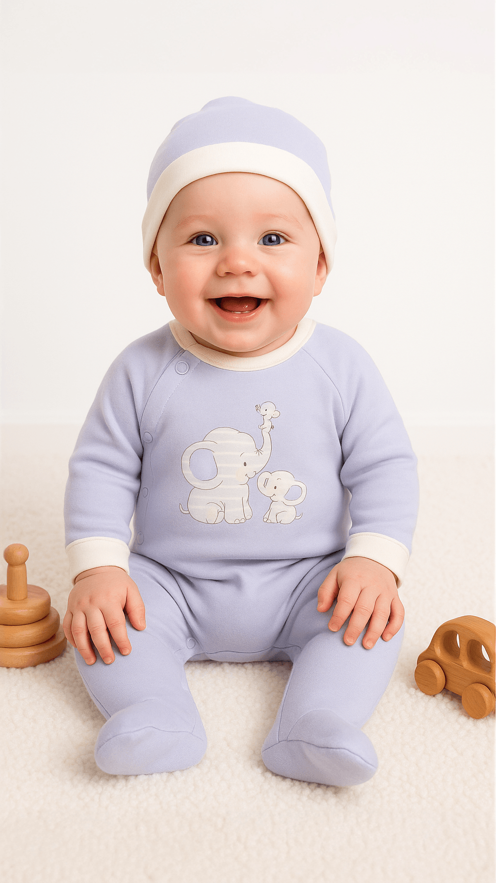 Elephants Erkek Bebek Tulumu