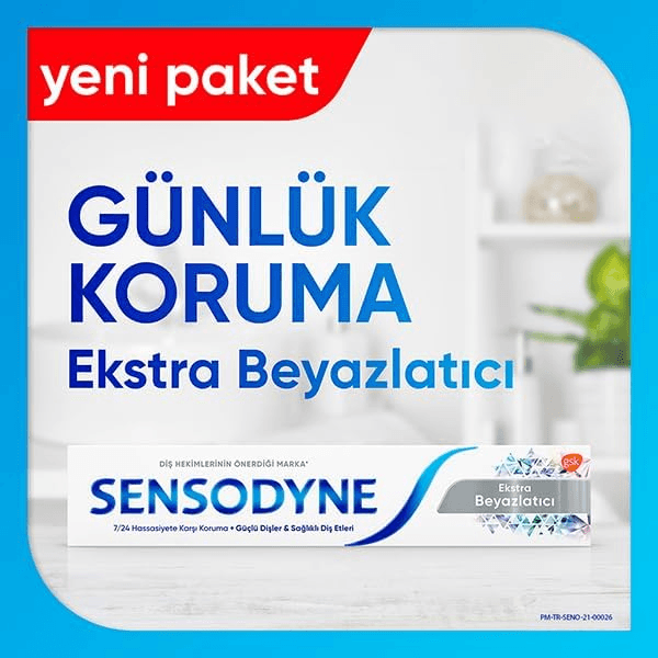 Sensodyne Ekstra Beyazlatıcı Diş Macunu 75 mL