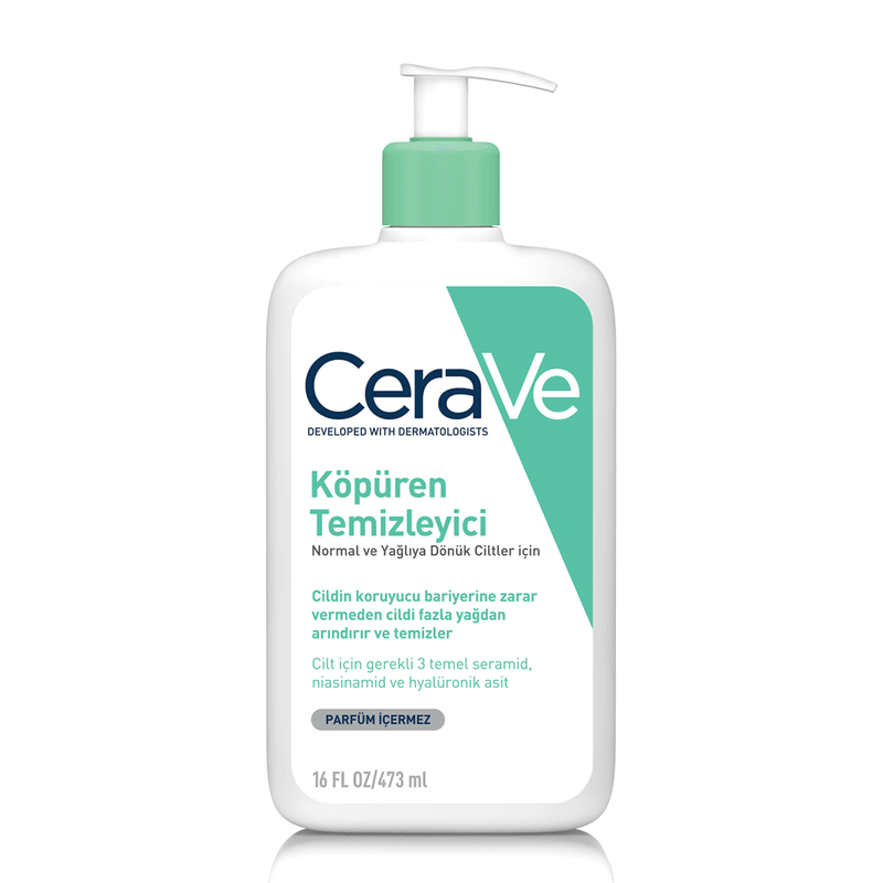 CeraVe Normal Ve Yağlı Ciltler İçin Köpüren Temizleyici 473 ml