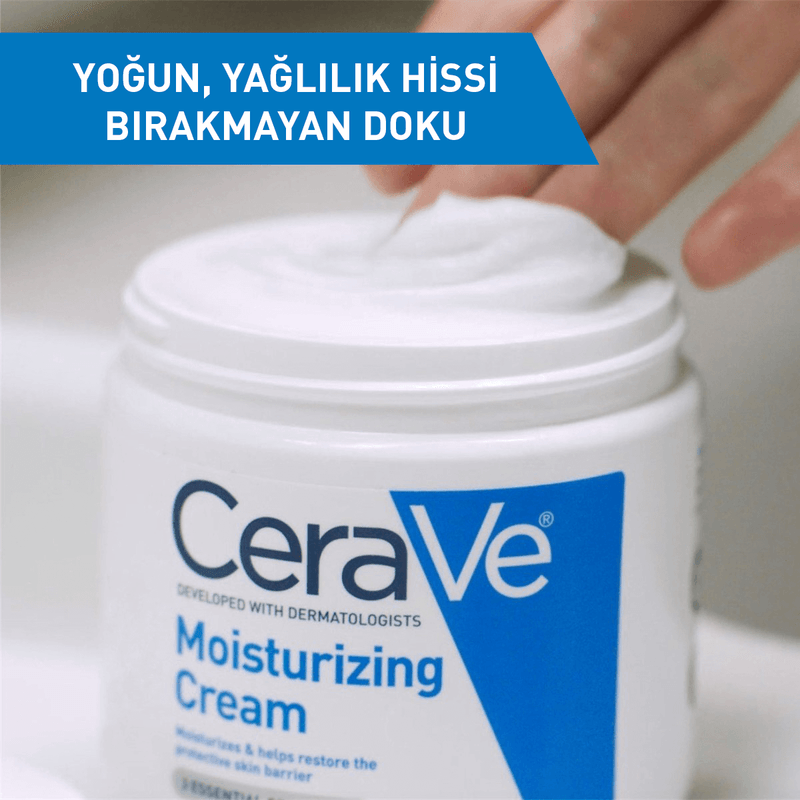 CeraVe Nemlendirici Yüz Ve Vücut Kremi - Kuru Ciltler İçin Seramid Ve Hyalüronik Asit İçerikli 340 gr