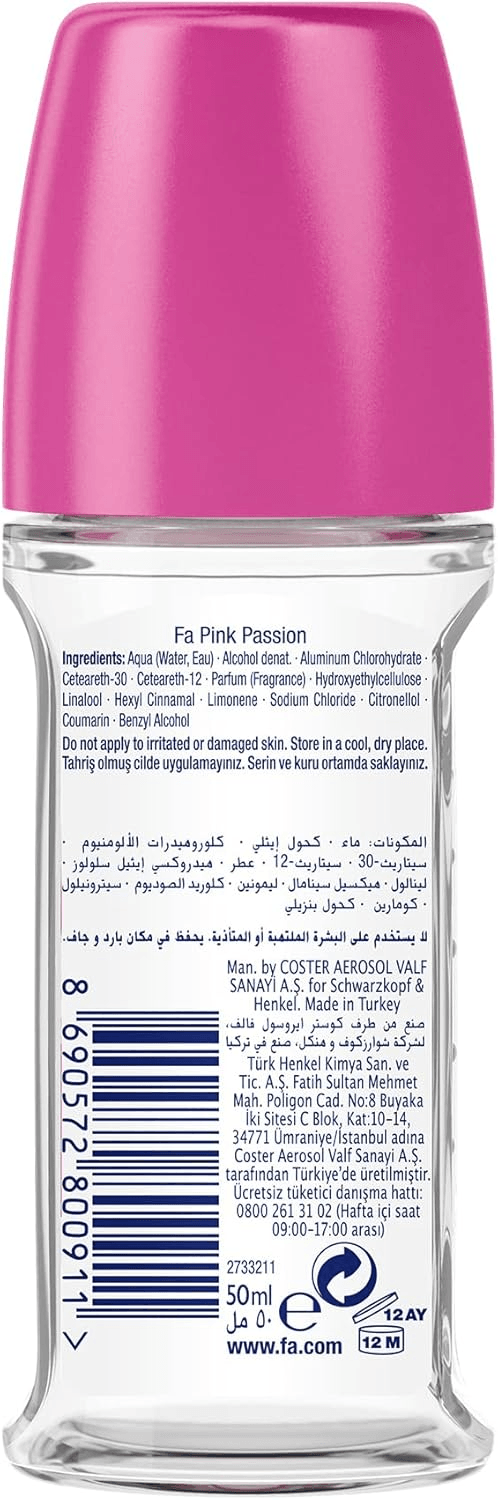 Fa Pink Passion Çiçeksi Kokulu Kadın Roll-On 50 ml