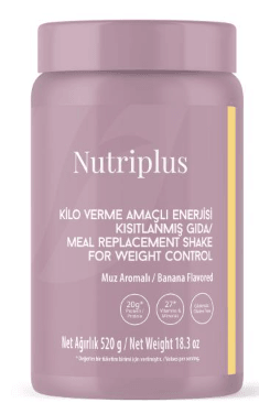 Nutriplus Kilo Verme Amaçlı Enerjısı Kısıtlanmış Gıda Muz Aromalı 520 G