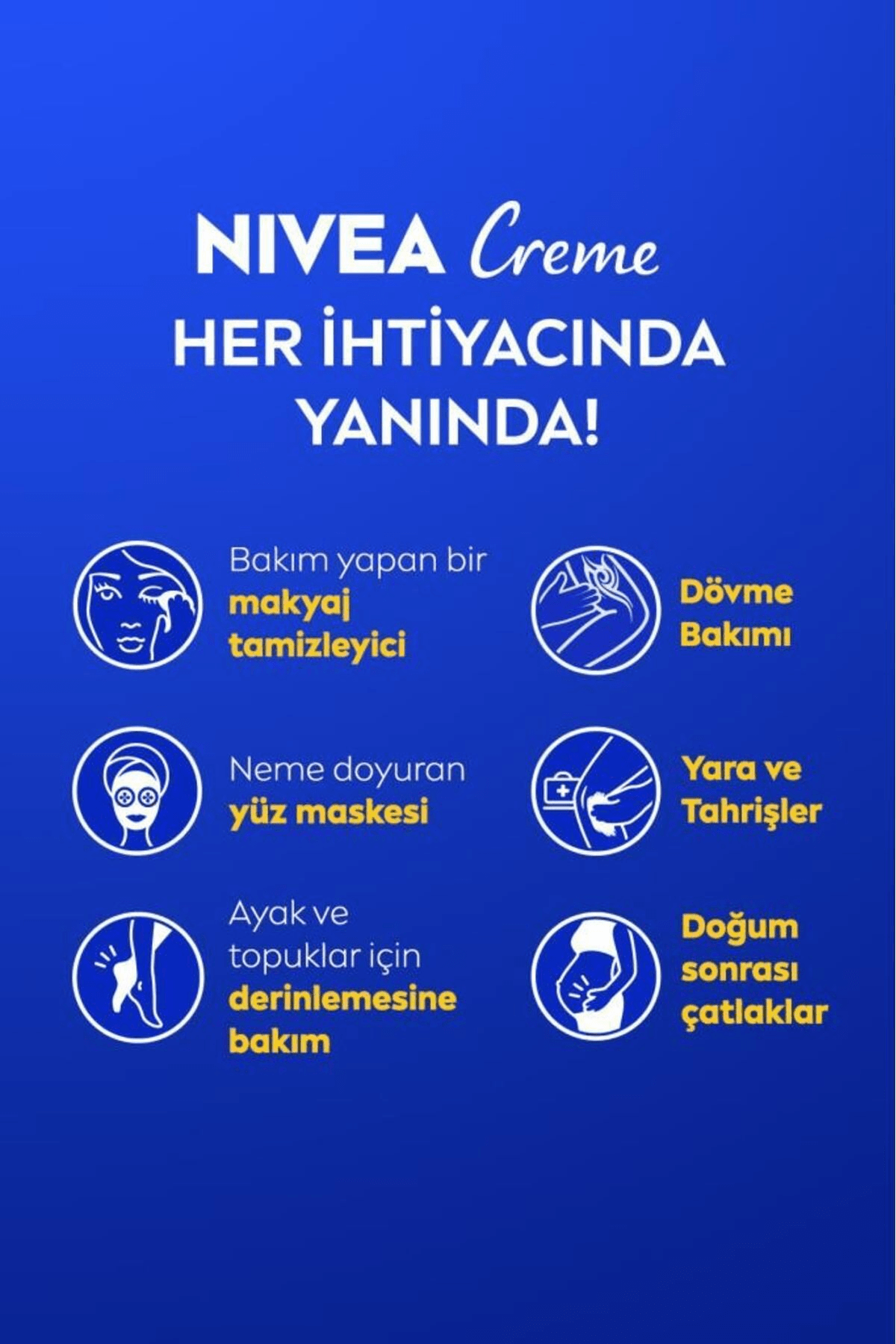 NIVEA Creme 250ml, Yoğun Nemlendirici, Bakım Yapan Koruma, Eucerit, Yumuşak ve Pürüzsüz Cilt, El Yüz Vücut