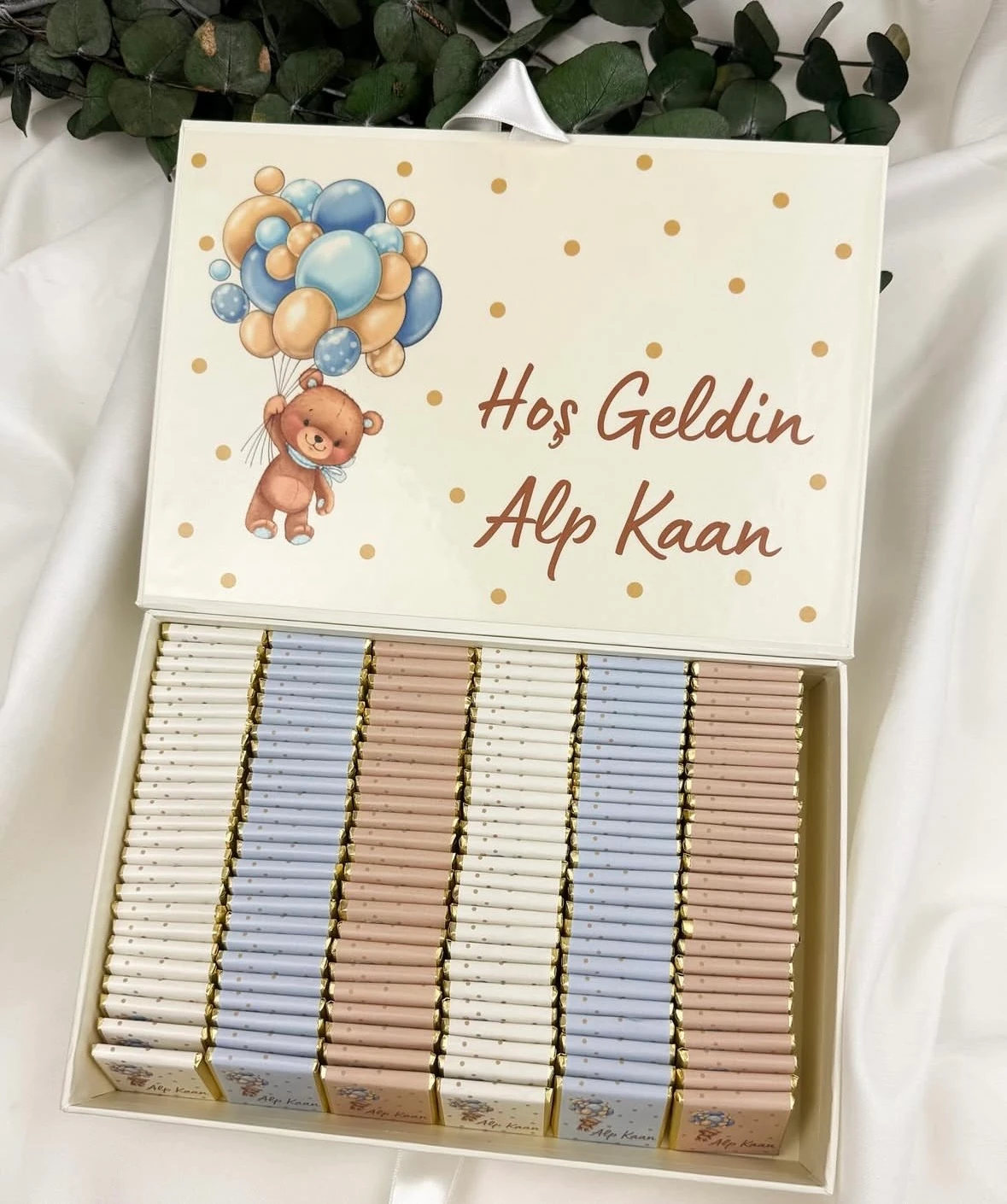 Kitap Kutuda İsme Özel Bebek Çikolatası