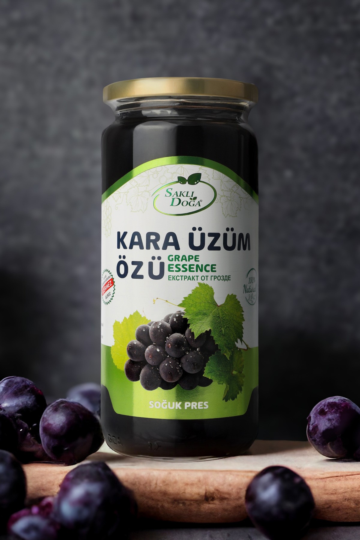 Premium Katkısız Doğal Karaüzüm Özü 640 Gr