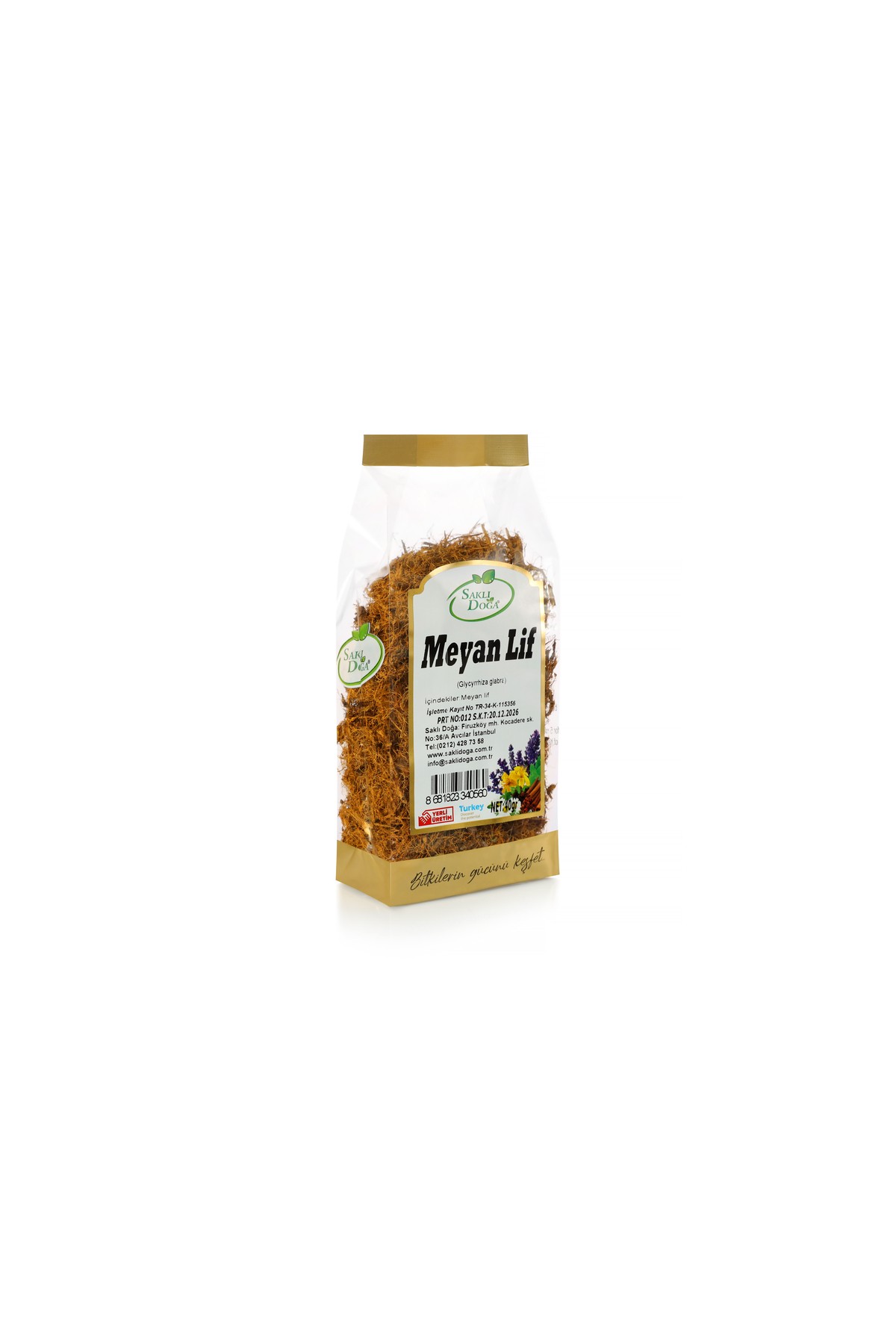 Doğal Meyan Lif - Kök 40 Gr