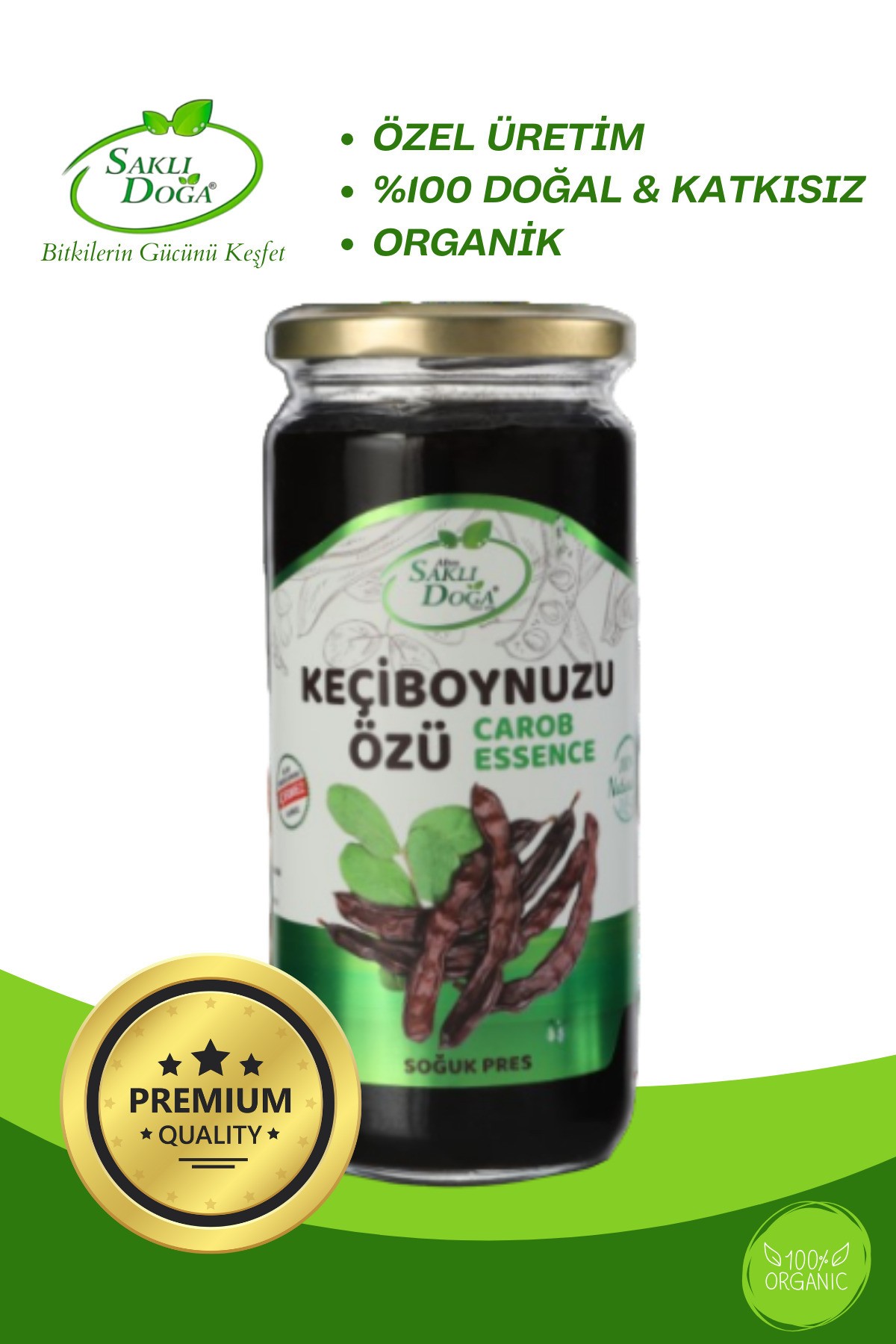 Premium Keçiboynuzu Pekmezi Özü Katkısız Doğal 640 Gr