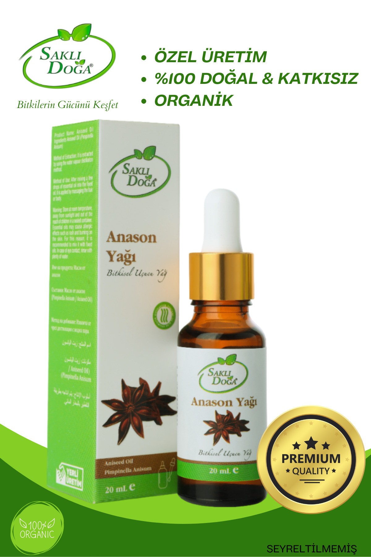 Premium %100 Saf ve Doğal Anason Yağı 20ml