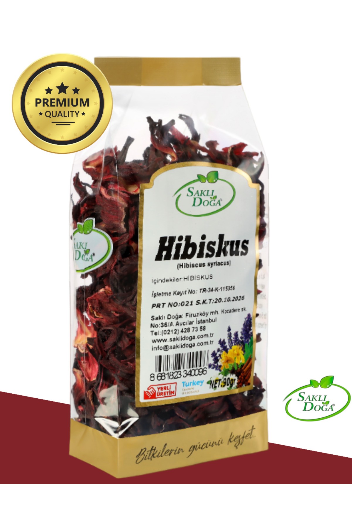 Premium %100 Doğal Hibiskus - Hibiscus Çayı 90 gr