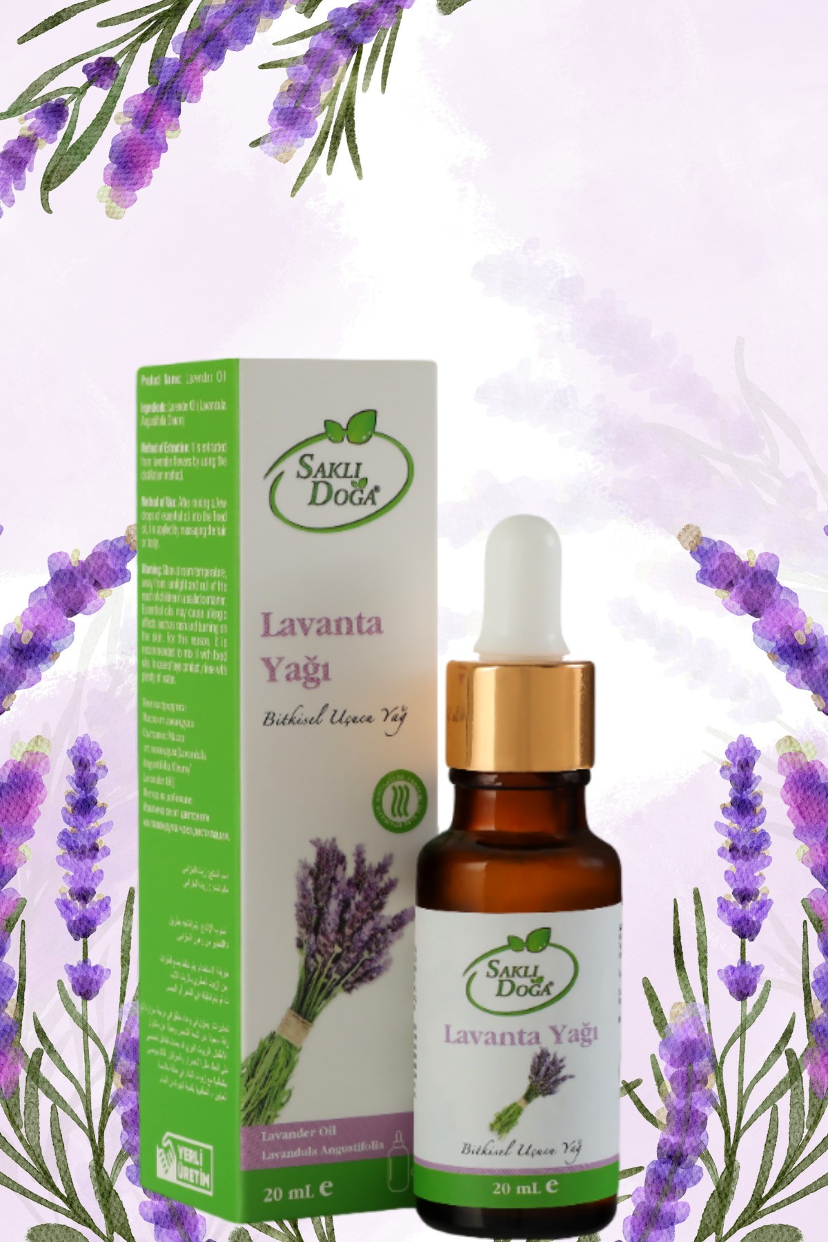 Premium %100 Saf Doğal Katkısız Seyretilmemiş Lavanta Yağı 20 Ml