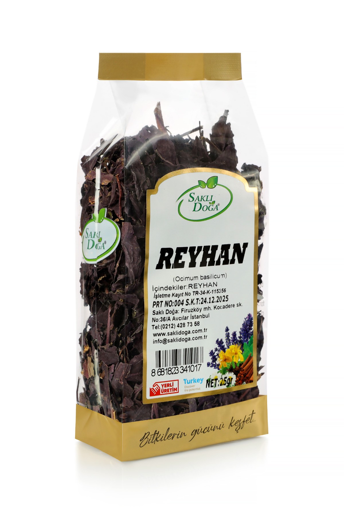 Premium Mor Reyhan-ocimum Basilicum 25 gr