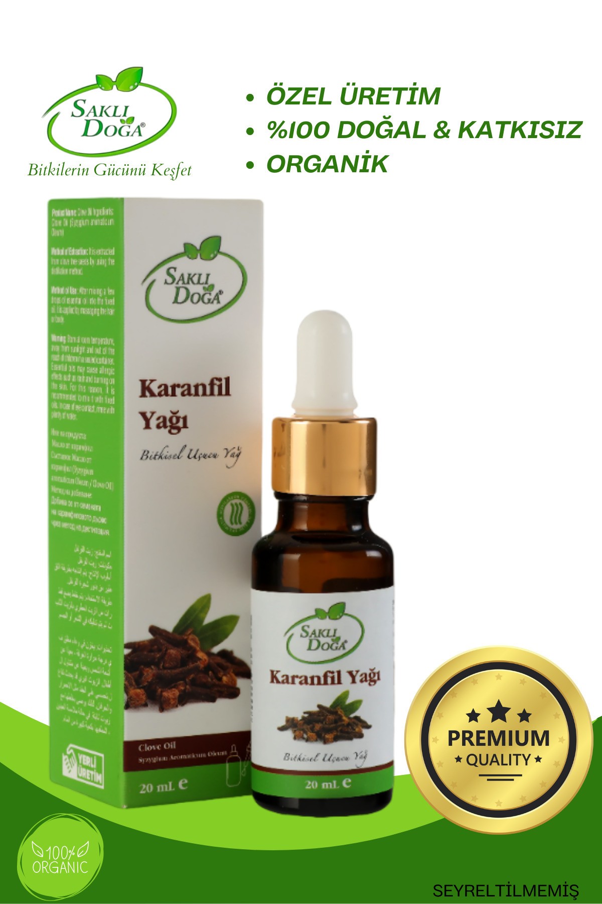 Premium Karanfil Yağı Doğal katkısız 20 ML