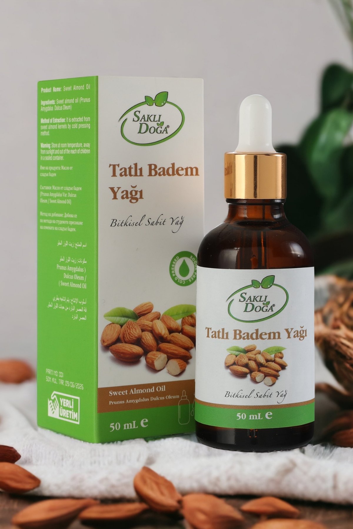 Premium %100 Saf Tatlı Badem Yağı Doğal Katkısız 50 ml