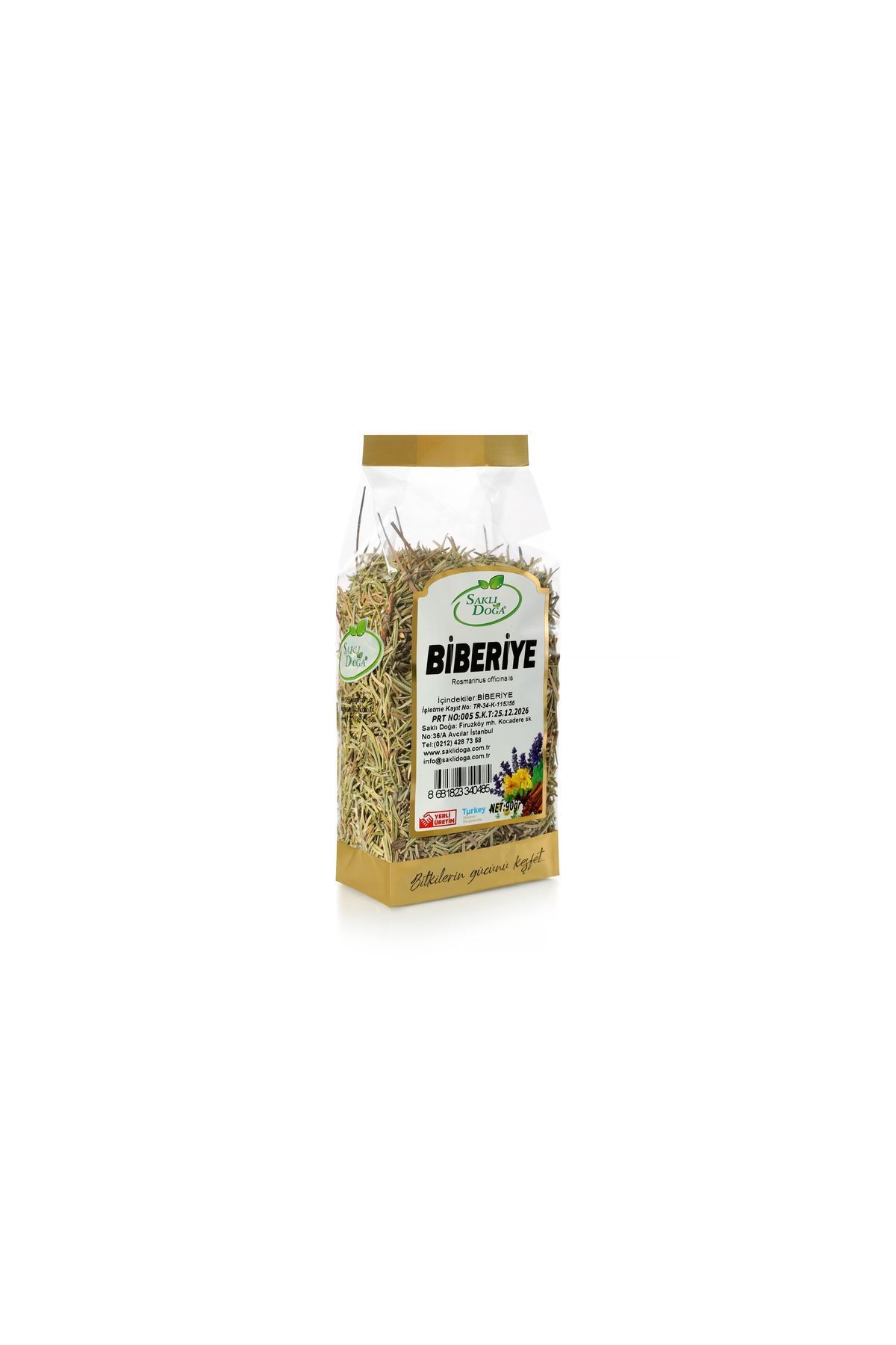 Premium Biberiye Otu Çayı - Doğal Kurutulmuş 90 Gr