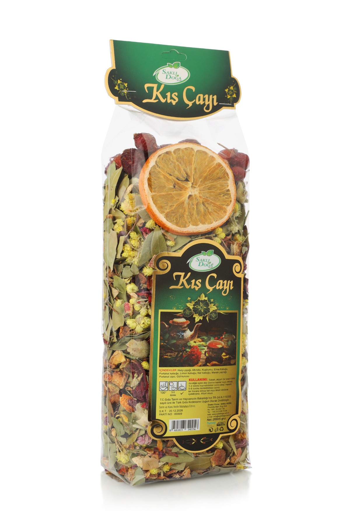 Premium Kış Çayı katkısız doğal bitkiler 200 Gr paketli