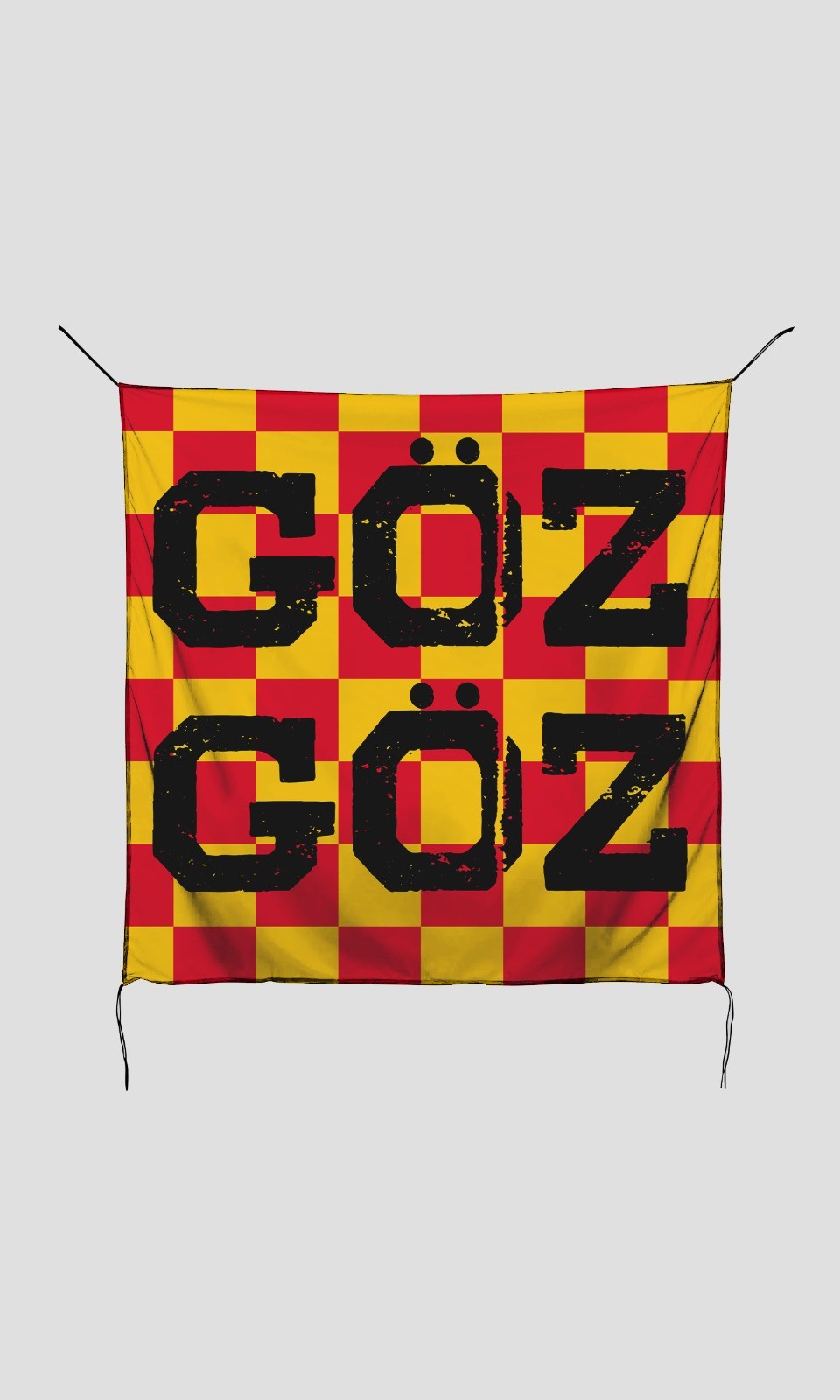 Göz Göz Sarı Kırmızı Damalı Bayrak